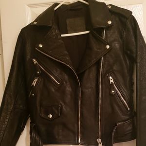 All Saints black leather jacket